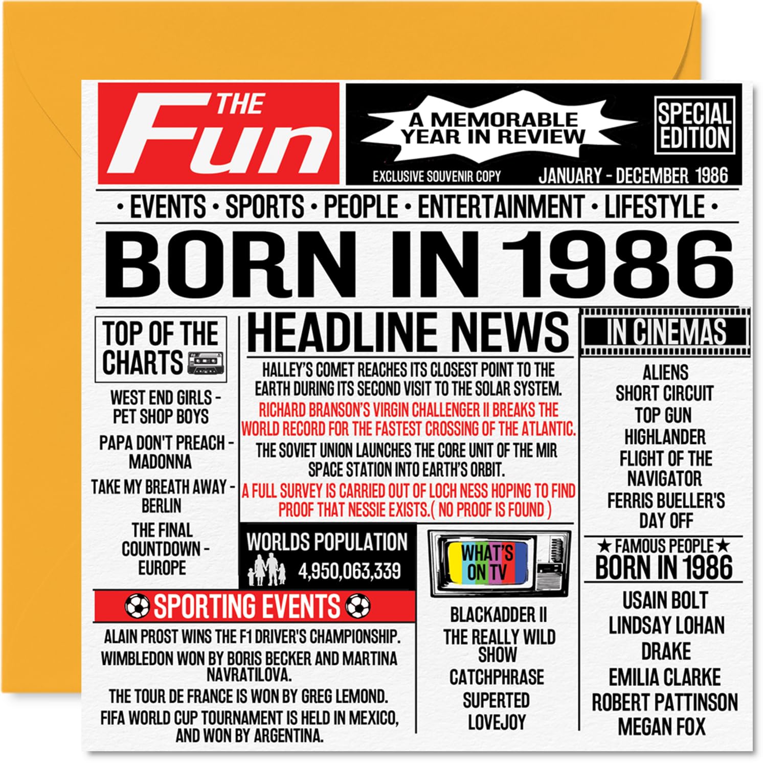 19th Birthday Cards for Men Women - Born In 2007 Newspaper - Happy 19 Birthday Card for Son Daughter Cousin Vintage Retro Back In 2007, 145mm Bday Greeting Cards — view 274