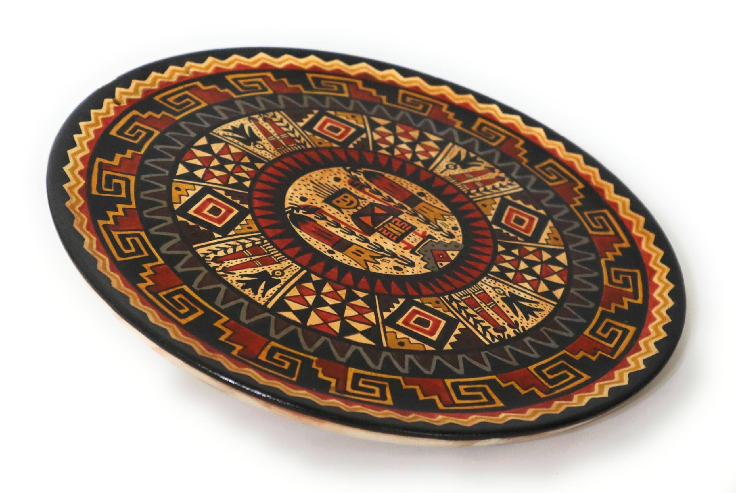 Amazon.com: Generic Decorative Wood Plate Peruvian Hand Painted