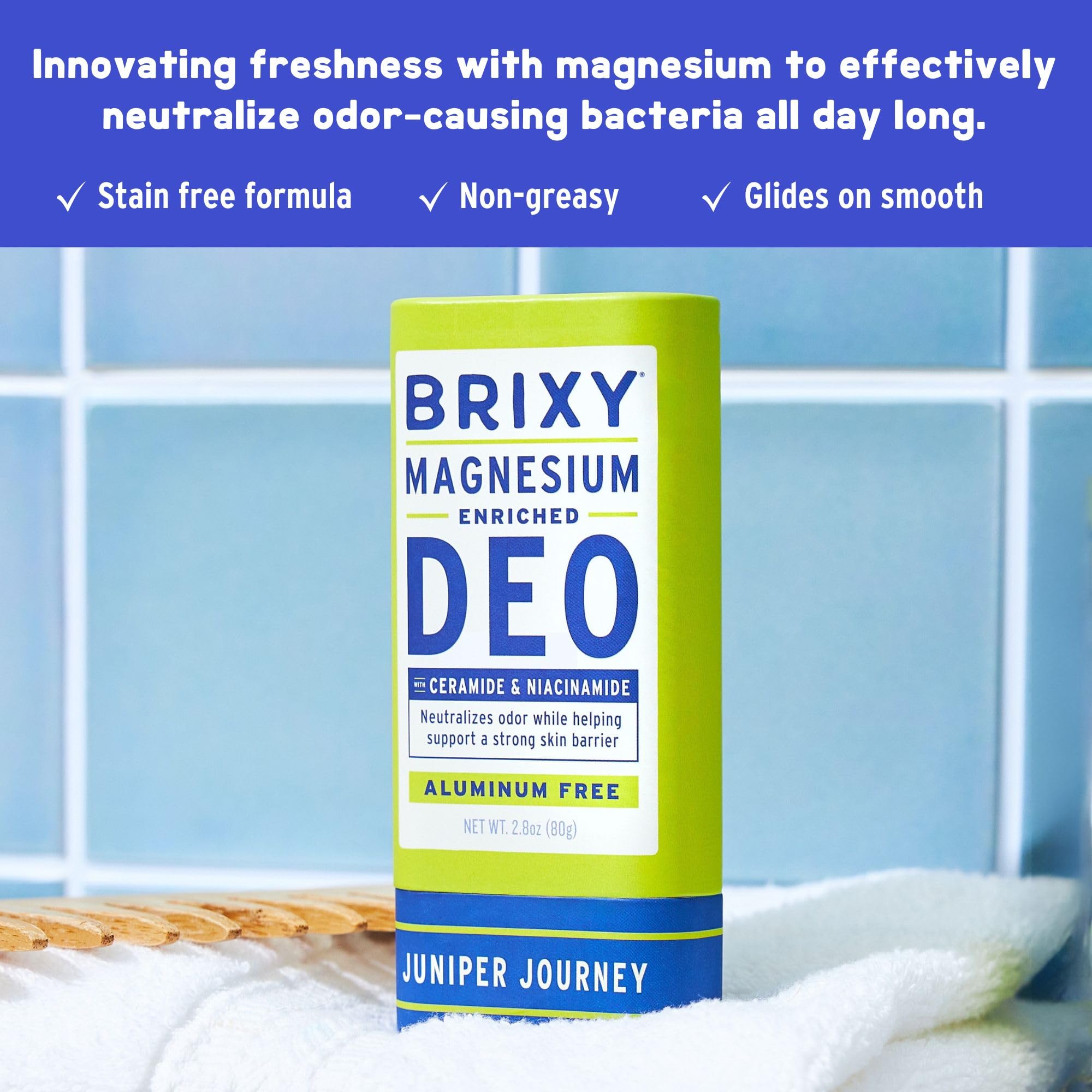 Amazon.com : BRIXY Magnesium Deodorant, Ceramide & Niacinamide