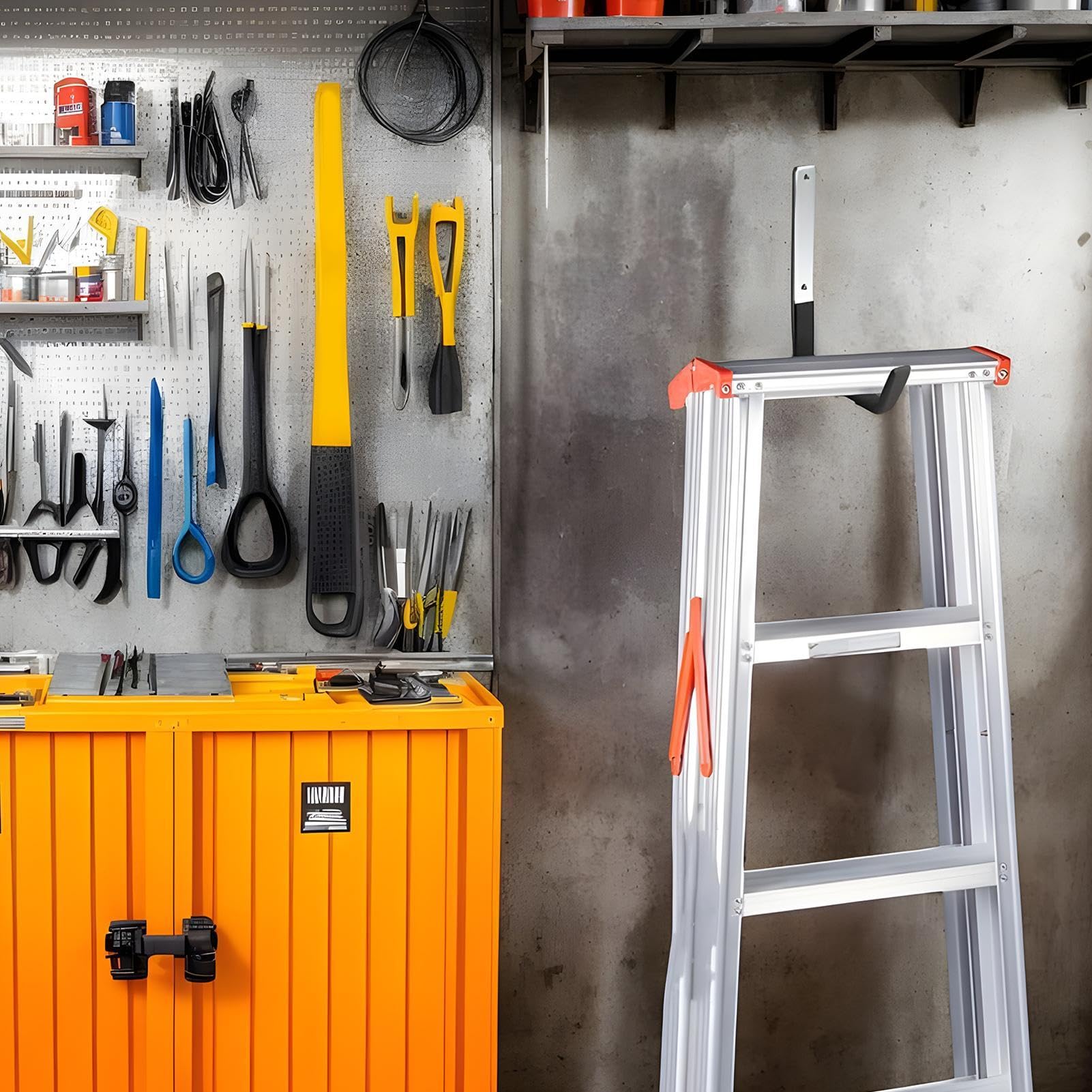 Haczyki do garażu, wieszaki garażowe Heavy Duty Wall Hooks, narzędziowe, haczyki narzędziowe wieszak ścienny, ścienne Power Tools Garaż, do przechowywania rowerów, ścienne drabiny