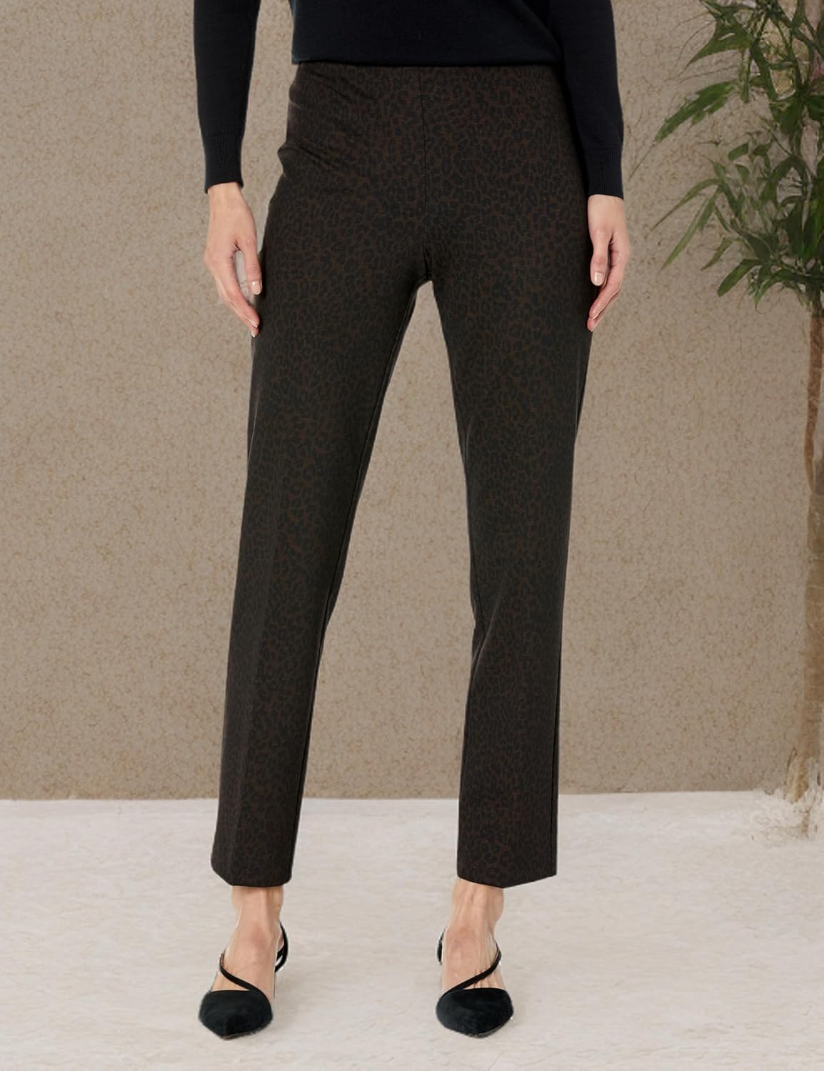 Anne Klein Womens Pull on Hollywood Waist Straight Ankle Pant - Image 3