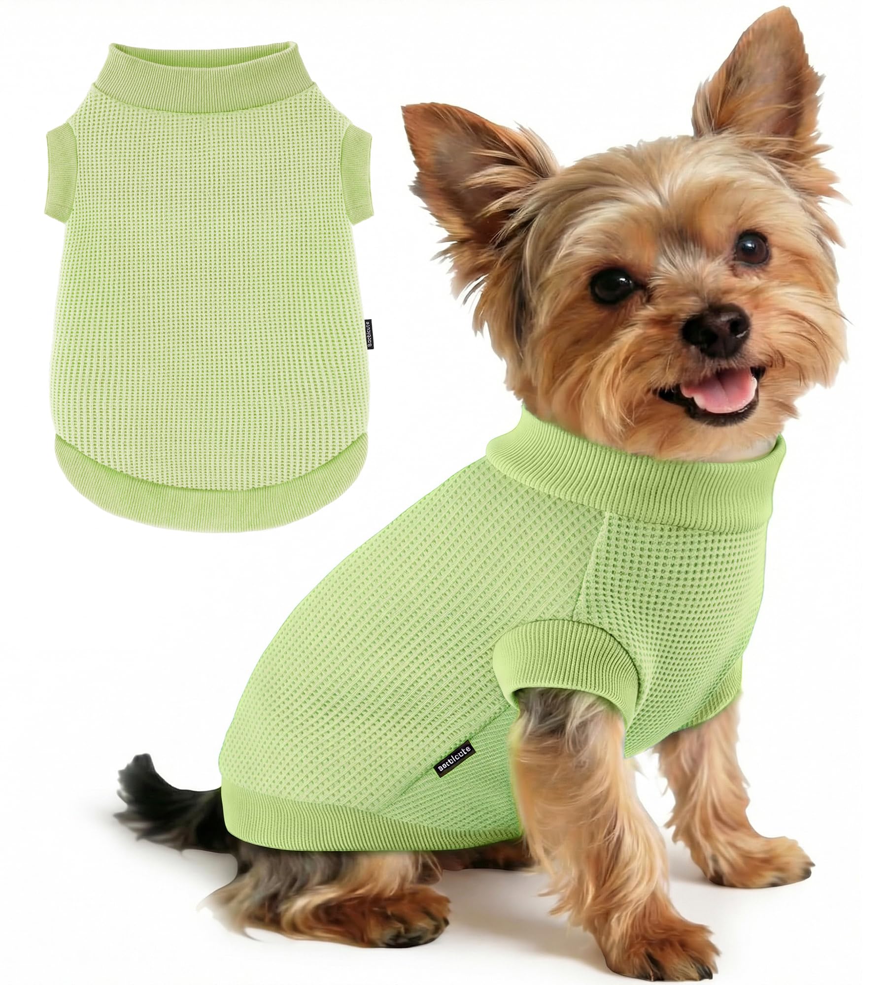 1 Pack Dog Shirt for Small Supplies Functional Waffle Dog Clothes Warm Soft Sweatshirt Outfit for Dogs Cats Pet Apparel