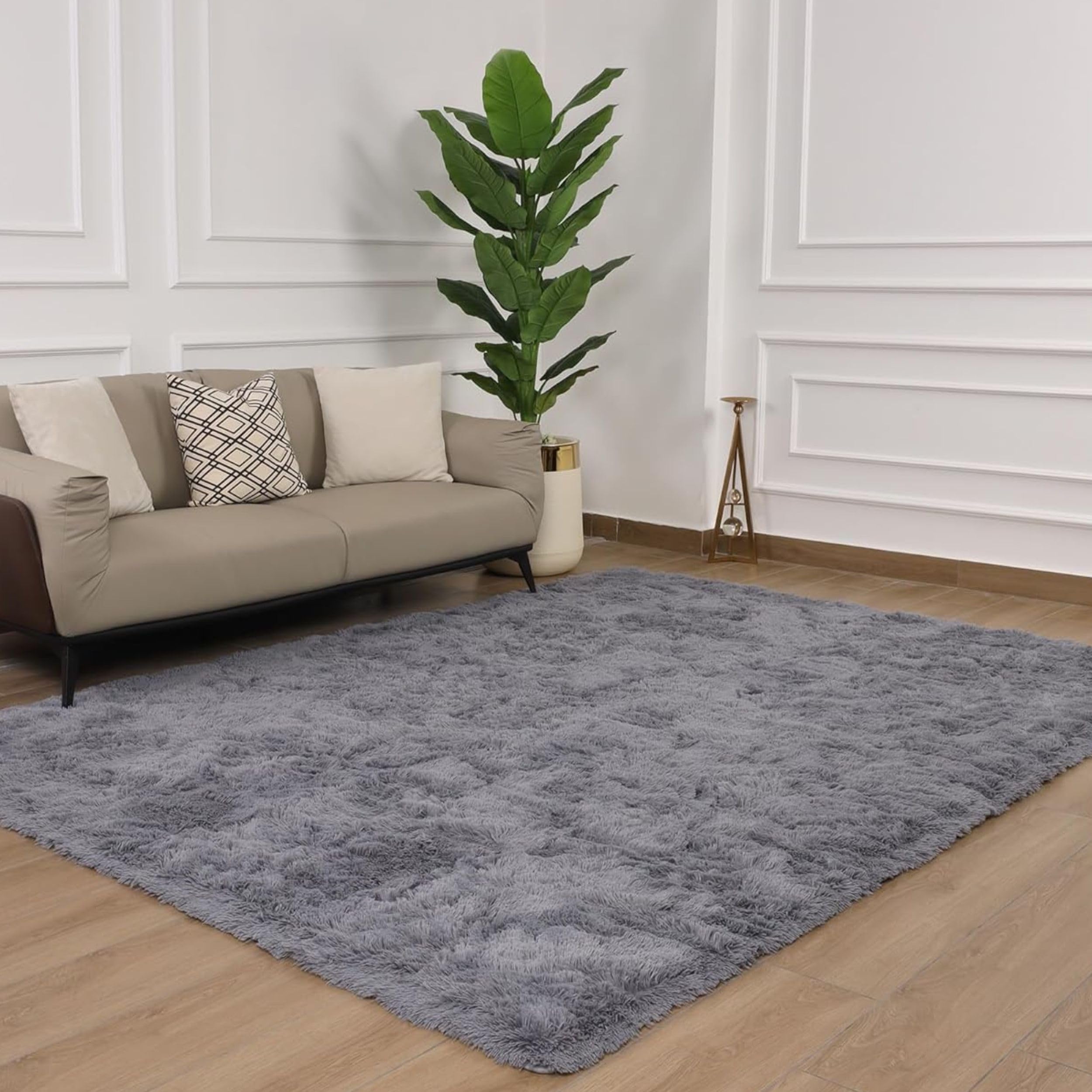 Oxford Homeware Alfombras Salón – Alfombras Grises para Dormitorio Grande 80x150 cm – Alfombra Moderna Suave Antideslizante Alfombras Lavables para el Suelo para Mesita de Noche