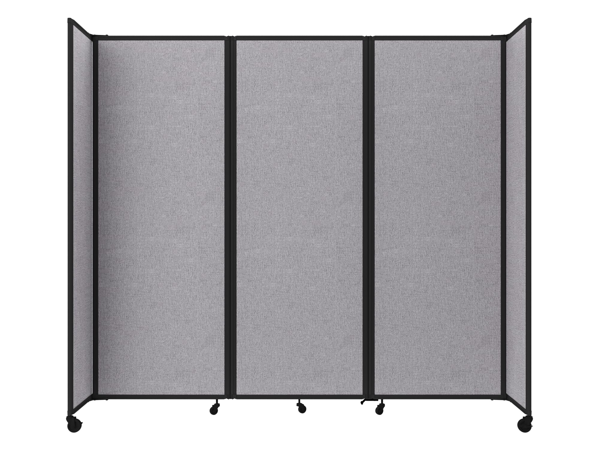 Versare Room Divider 360 Portable Wall Partition | Folding Panels | Large Freestanding Divider | Locking Wheels | Temporary Room Separator