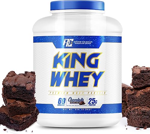 Ronnie Coleman Signature Series King Whey Strawberry Cheesecake Proteína en polvo 5 libras, 5 libras