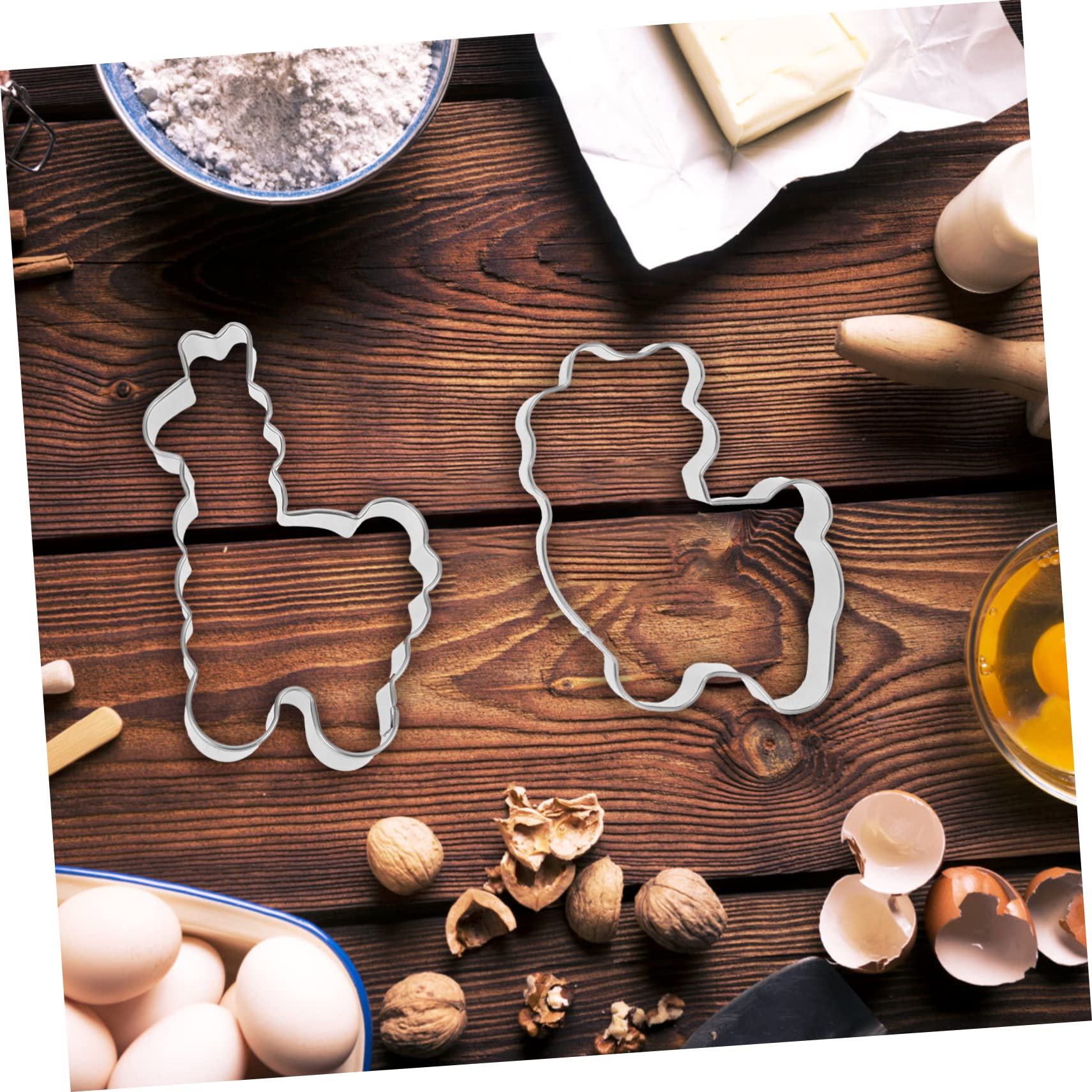 4 Stück Alpaka Keksausstecher aus Edelstahl mit Obstschneider Funktion zum Ausstechen von Fondant und Keksteig für Weihnachtsdeko