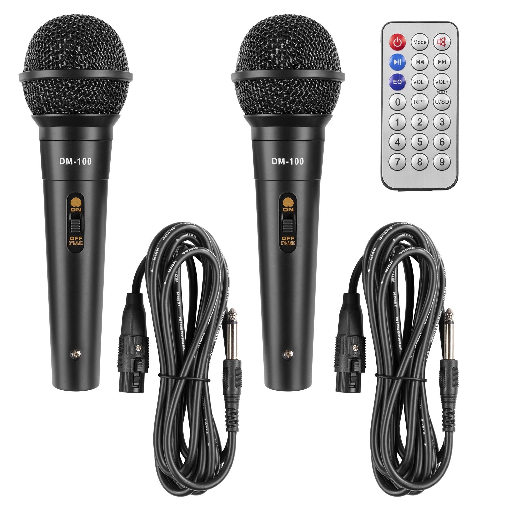 Fenton LIVE290 Enceinte Karaoké Portable 2x8’’ avec Bluetooth - 300 Watts, 2 Micros, Boule Disco LEDs, Lecteur MP3, Autonomie 6H, Une Enceinte Idéale pour Les Soirées Disco avec Effets Lumineux