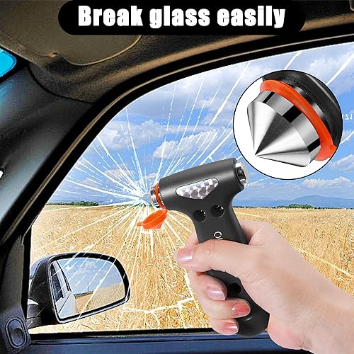 Miniatura 7 de Martillo de seguridad lindo y multifuncional herramienta de escape de coche con cortador de cinturón de seguridad y rompevanas, martillo de escape