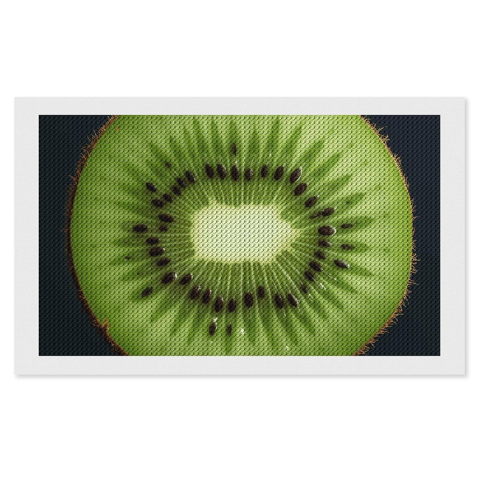 NONHAI Diamond Painting Kits for Adults - DIY Diamond Art Kits for Beginners - Full 5D Paint Drill Diamond Dots Paintings- Kiwi Slice Diamonds Pictures Gem Art and Craft Wall Decor 12"x20"