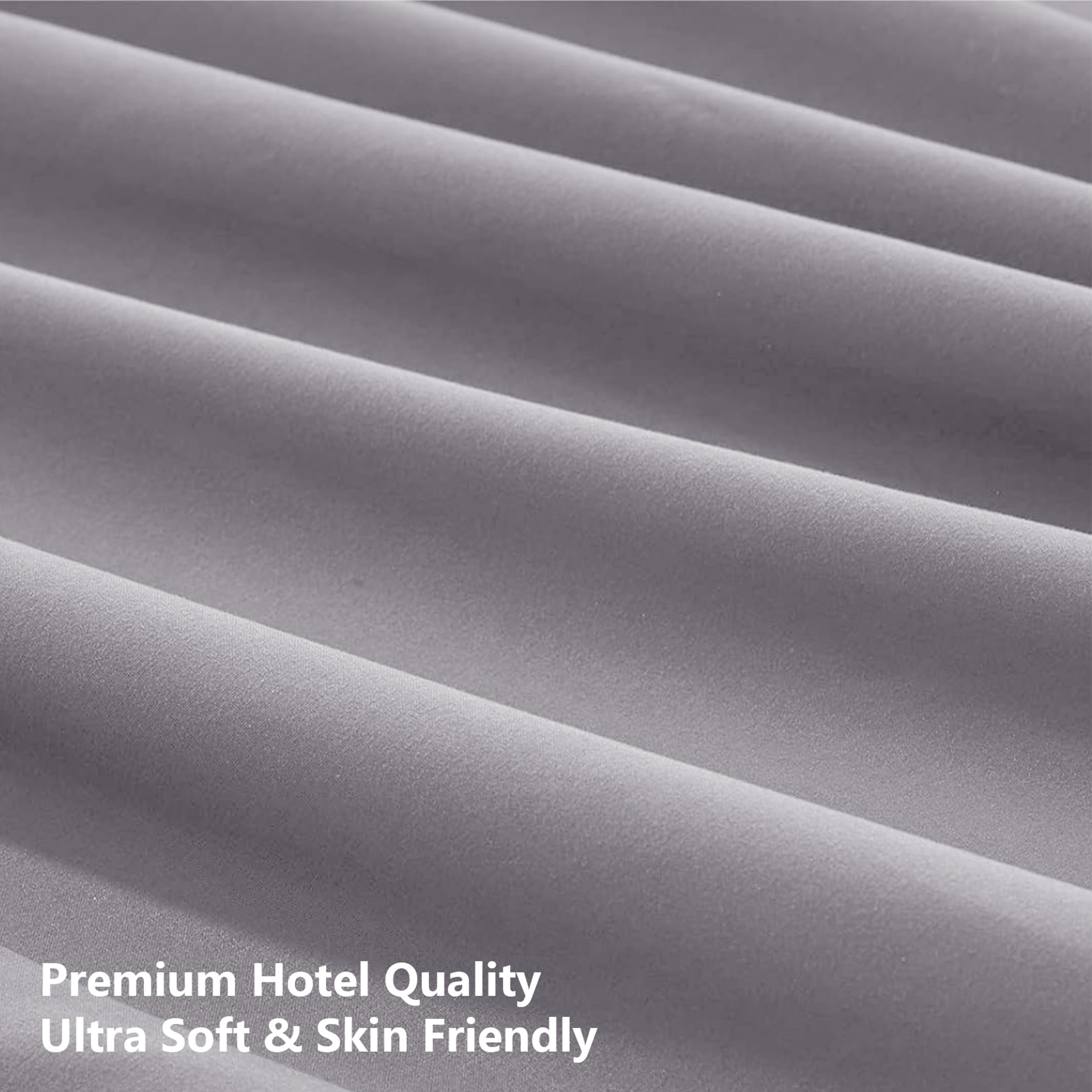 AR Ware Drap plat super king size 100 % coton égyptien 300 fils - Respirant et résistant à la décoloration - Draps de lit de qualité hôtelière sans repassage (275 x 310 cm, Gris)
