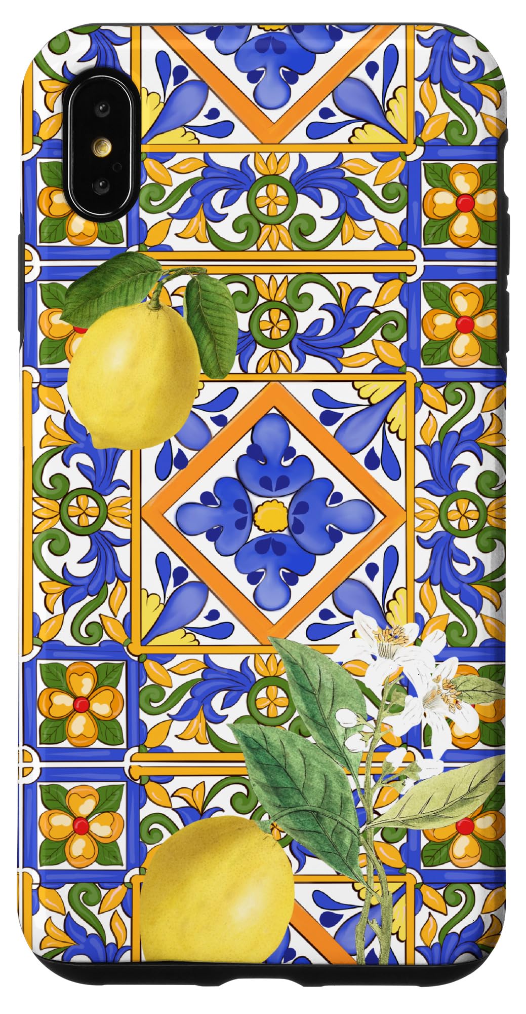 Sicilian,Italian,summer,tiles,citrus,mosaic,majolica art Case for iPhone XS Max