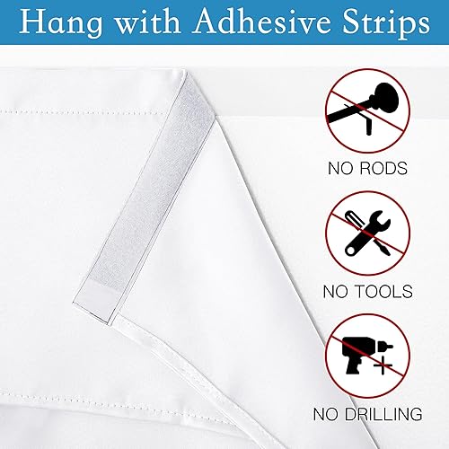 Miniatura 3 de RYB HOME Cortinas de puerta francesa de privacidad, longitud autoadhesiva, longitud ajustable, cortinas de ventana para puerta Tricia, patio, puerta