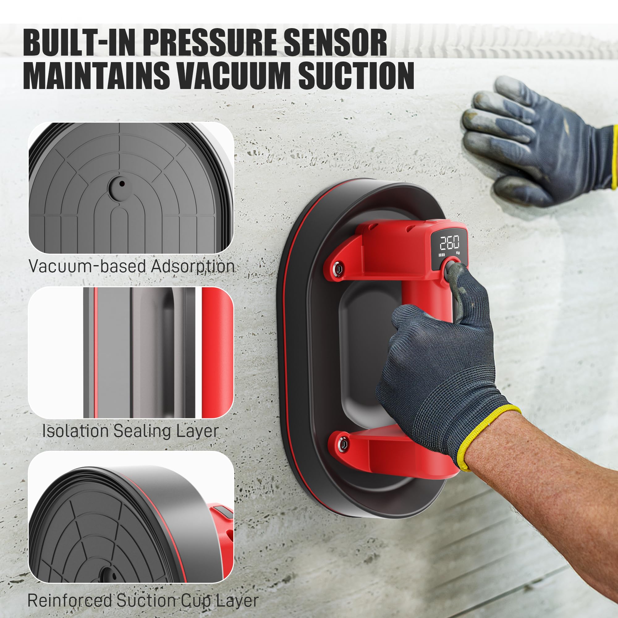 Reparación de huecos de piso con ventosa eléctrica, herramientas de suelo para fijación y reparación de huecos, para tablones de madera dura de vinilo laminado, kit de instalación profesional con