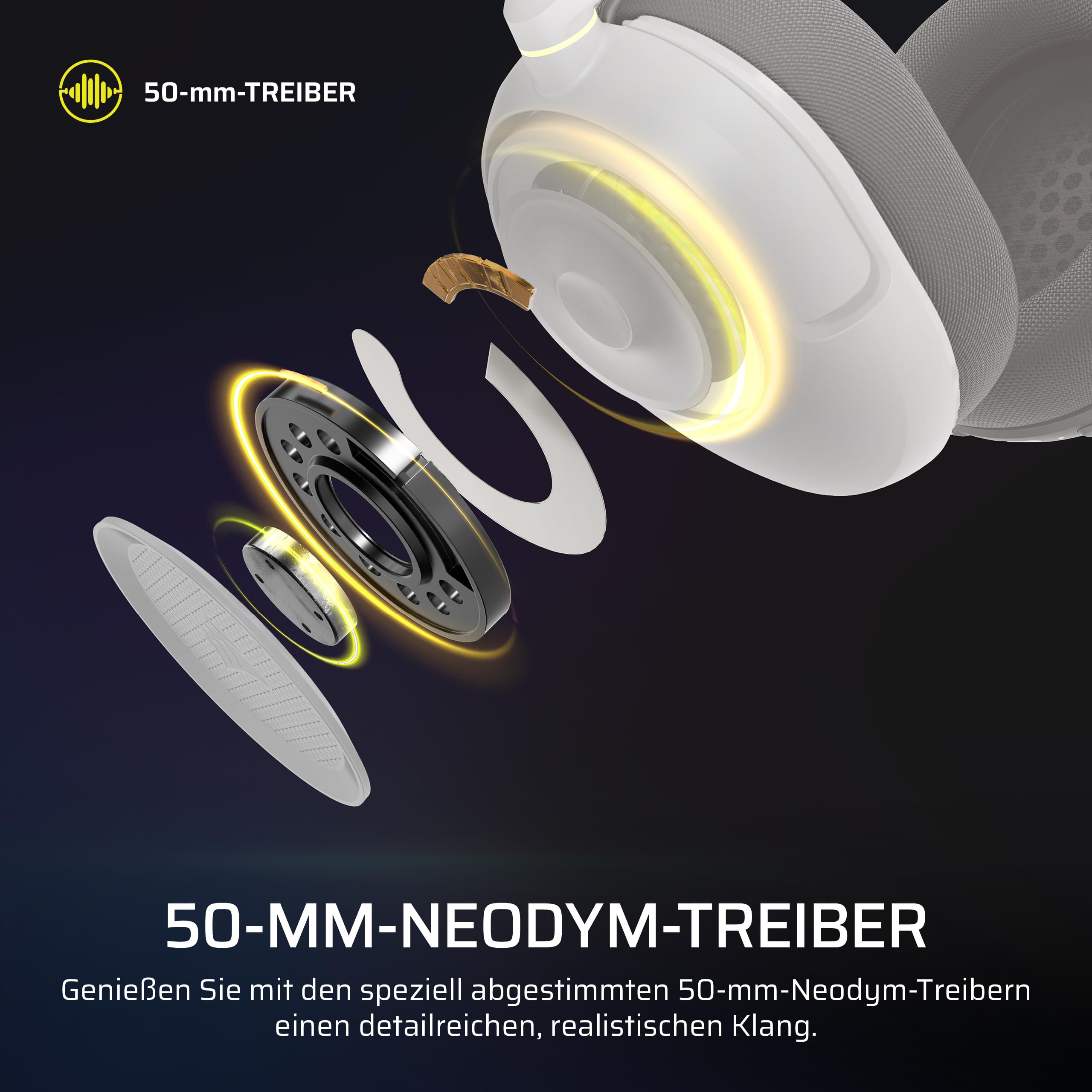 Corsair HS35 v3 Kabelloses Gaming-Headset mit Mikrofon – Weiß | 2,4 GHz & Bluetooth (PC, PS5, PS4, Switch, Mac, Mobilgeräte), Leicht und Komfortabel, Dolby Atmos