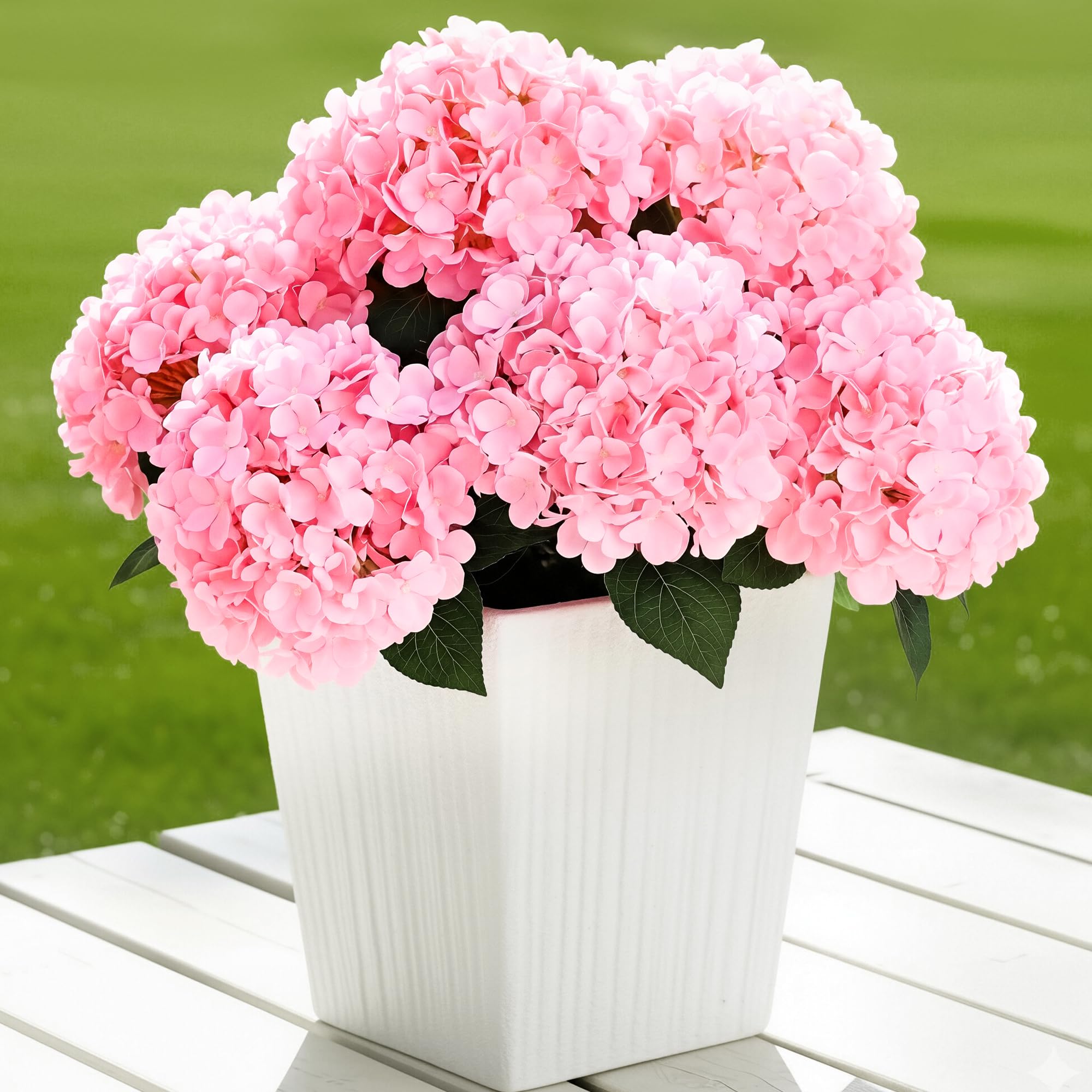 Auihiay 6 Bundles Hydrangea Artificial Flowers