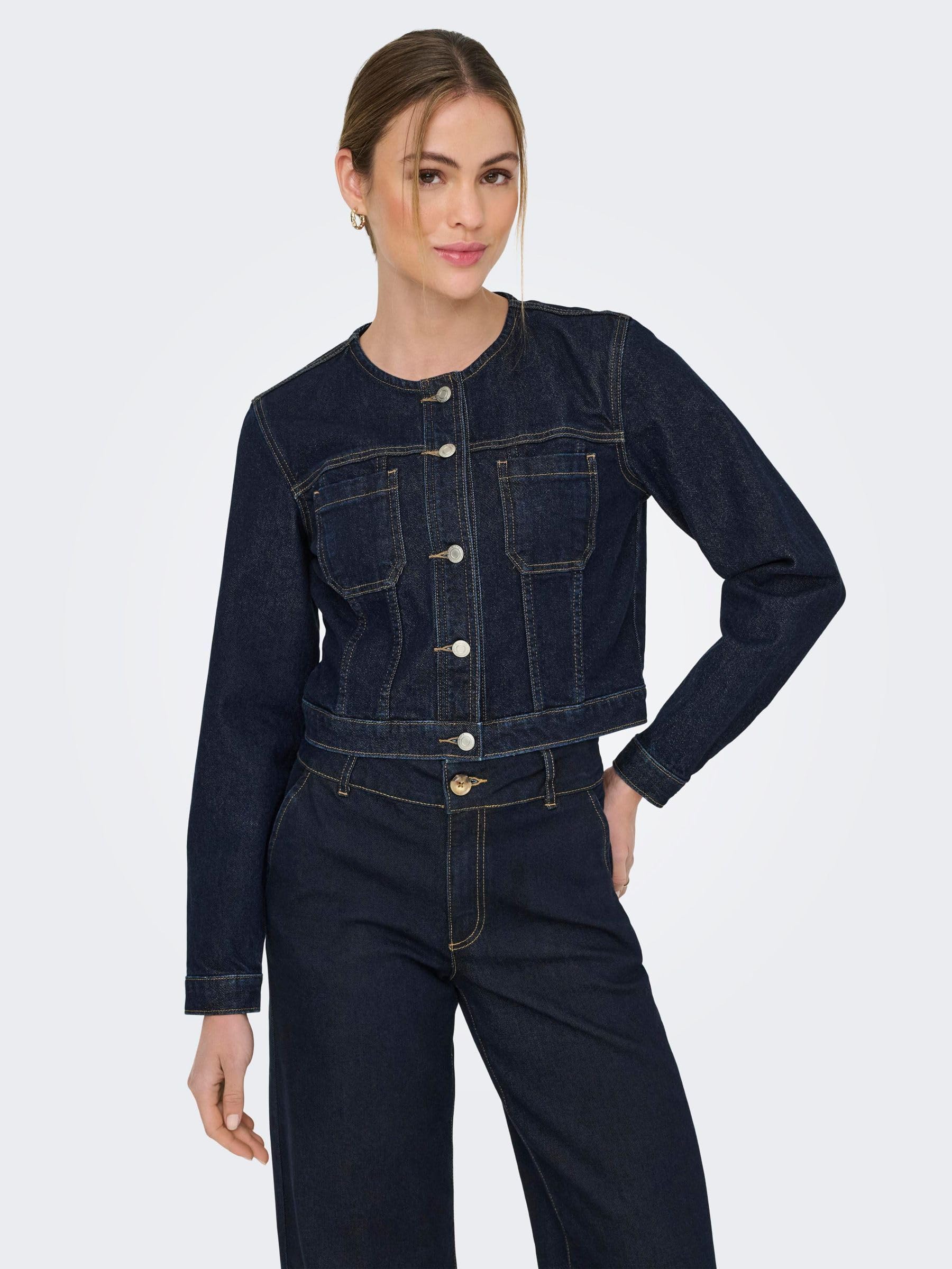 ONLY Onljoana Ls DNM Jacket Mae Veste Femme