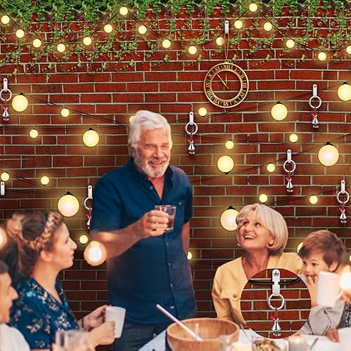 Miniatura 7 de Q-Hangers - Ganchos de plástico resistentes para cadena de luces LED, ganchos de rosca para uso en interiores y exteriores para árbol de Navidad,