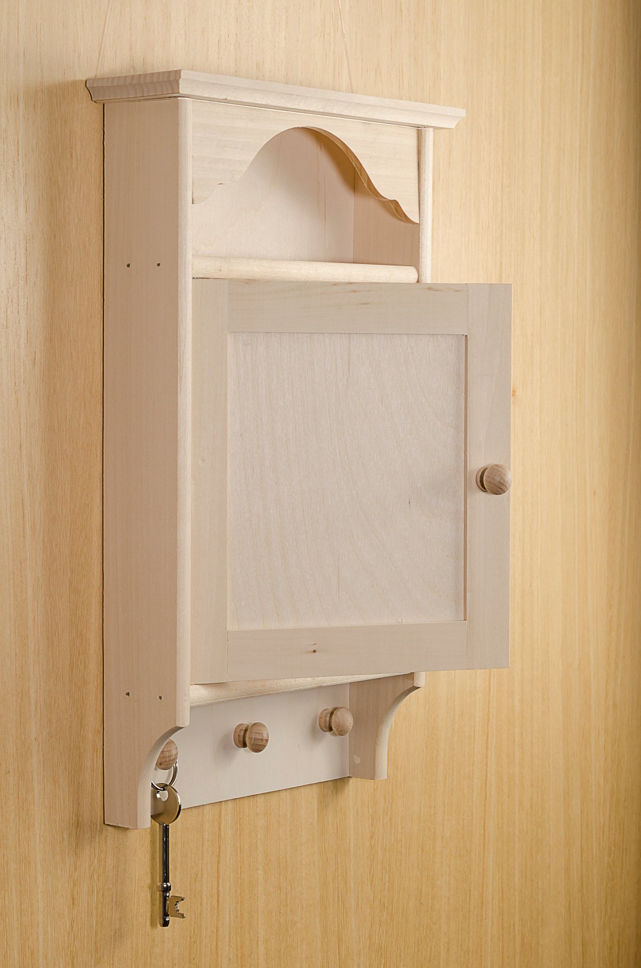 Natural 3 KNOBS KEYS HOUSE Hanger Holder Hooks Cabinet