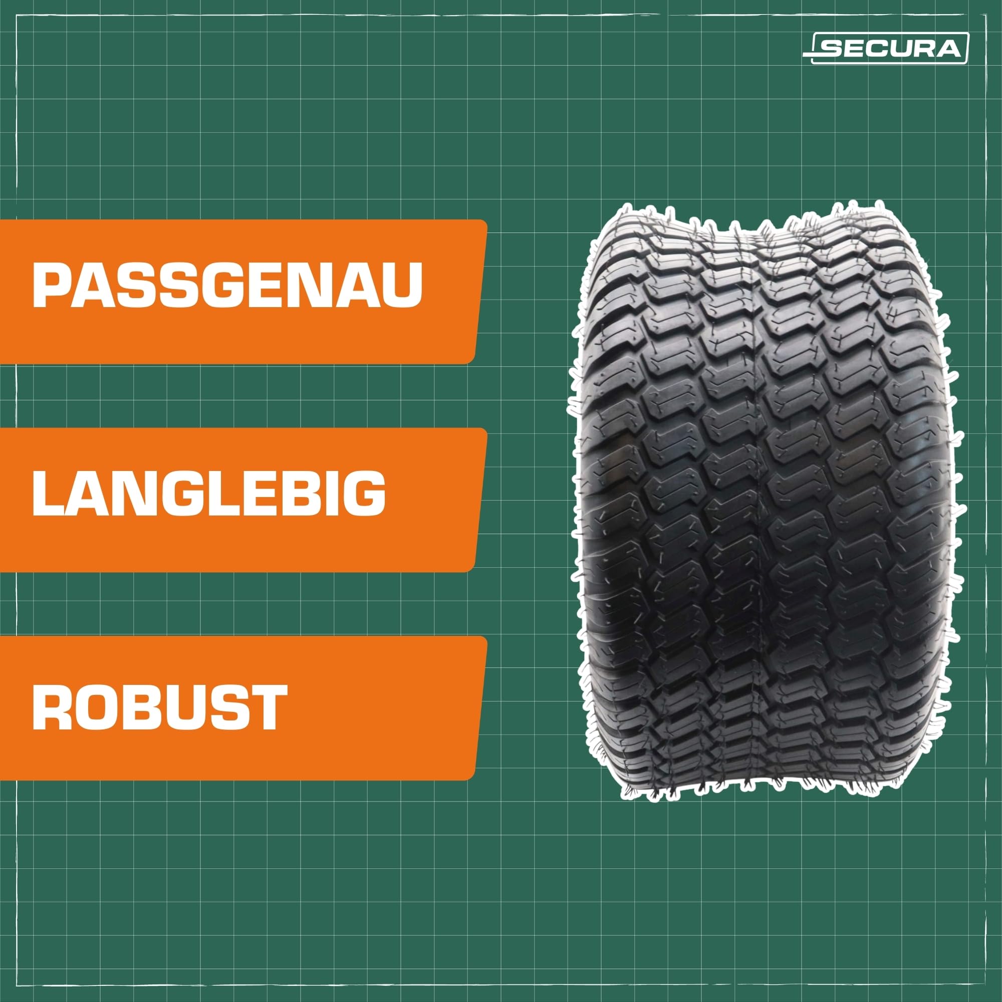 SECURA 2x Reifen 18x9.50-8 tubeless