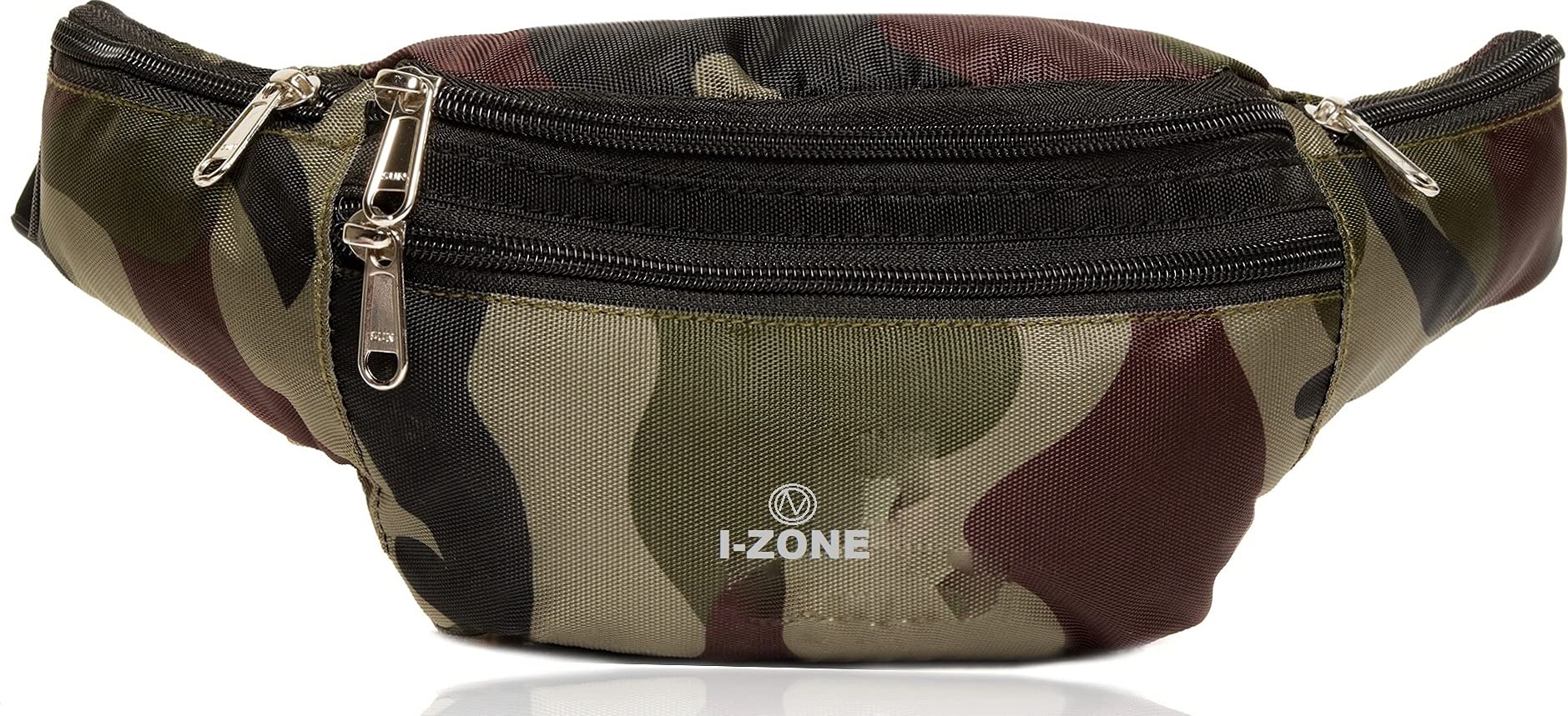 Polyester Waist Bag for Men,Women/Fanny Pack for Hiking Travel Camping Running Sports Outdoors/Money Belt with Adjustable Strap (Yellow)) (Jungle)