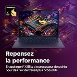 Lenovo Yoga Slim 7 14Q8X9 - Ordinateur Portable Copilot + 14'' 3K OLED 90Hz (Qualcomm - SD Elite X, RAM 16Go, SSD 512Go, Windows 11 Home) Clavier rétroéclairé AZERTY FR - Cosmique Bleu - 3