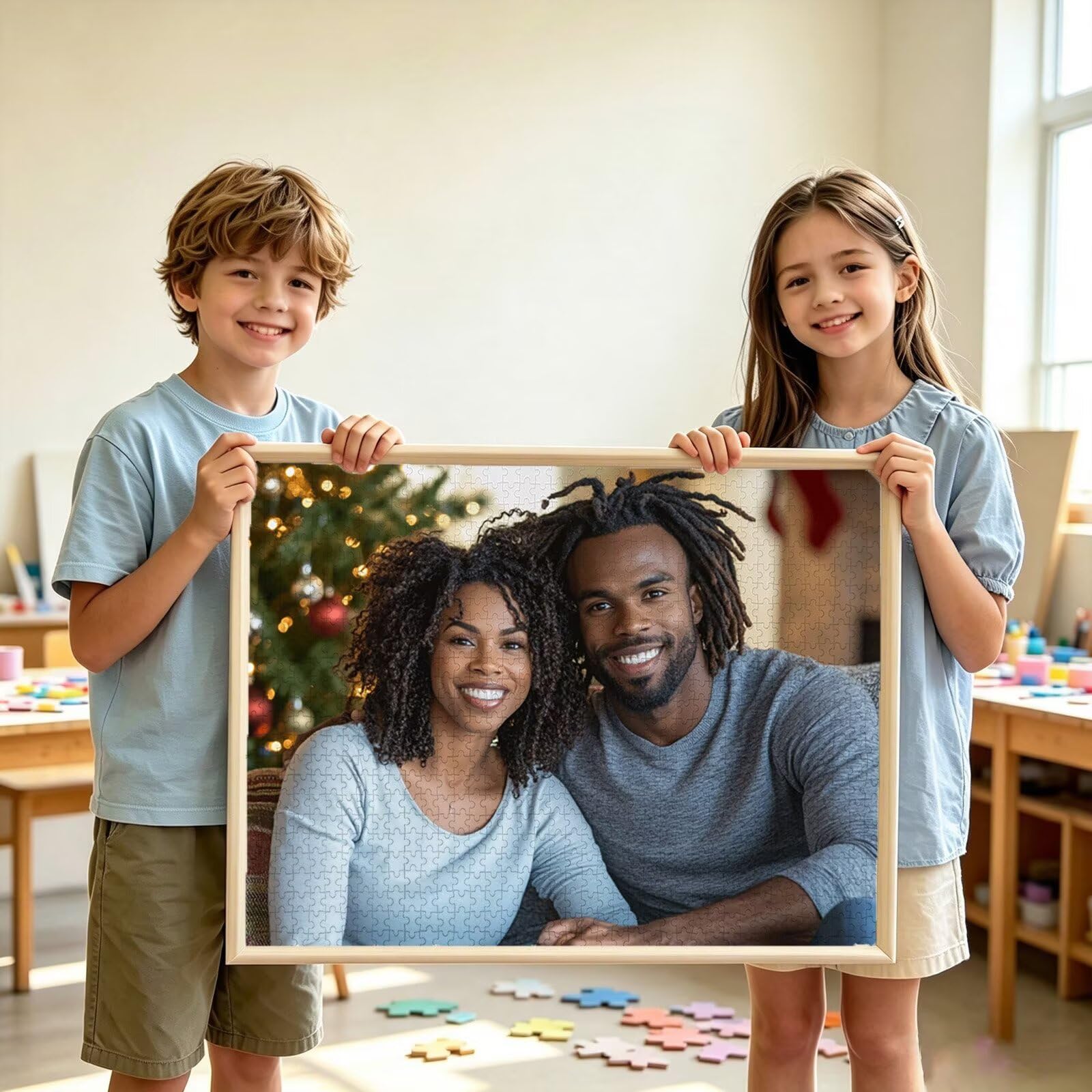 Spersonalizowane puzzle, niestandardowe drewniane puzzle fotograficzne