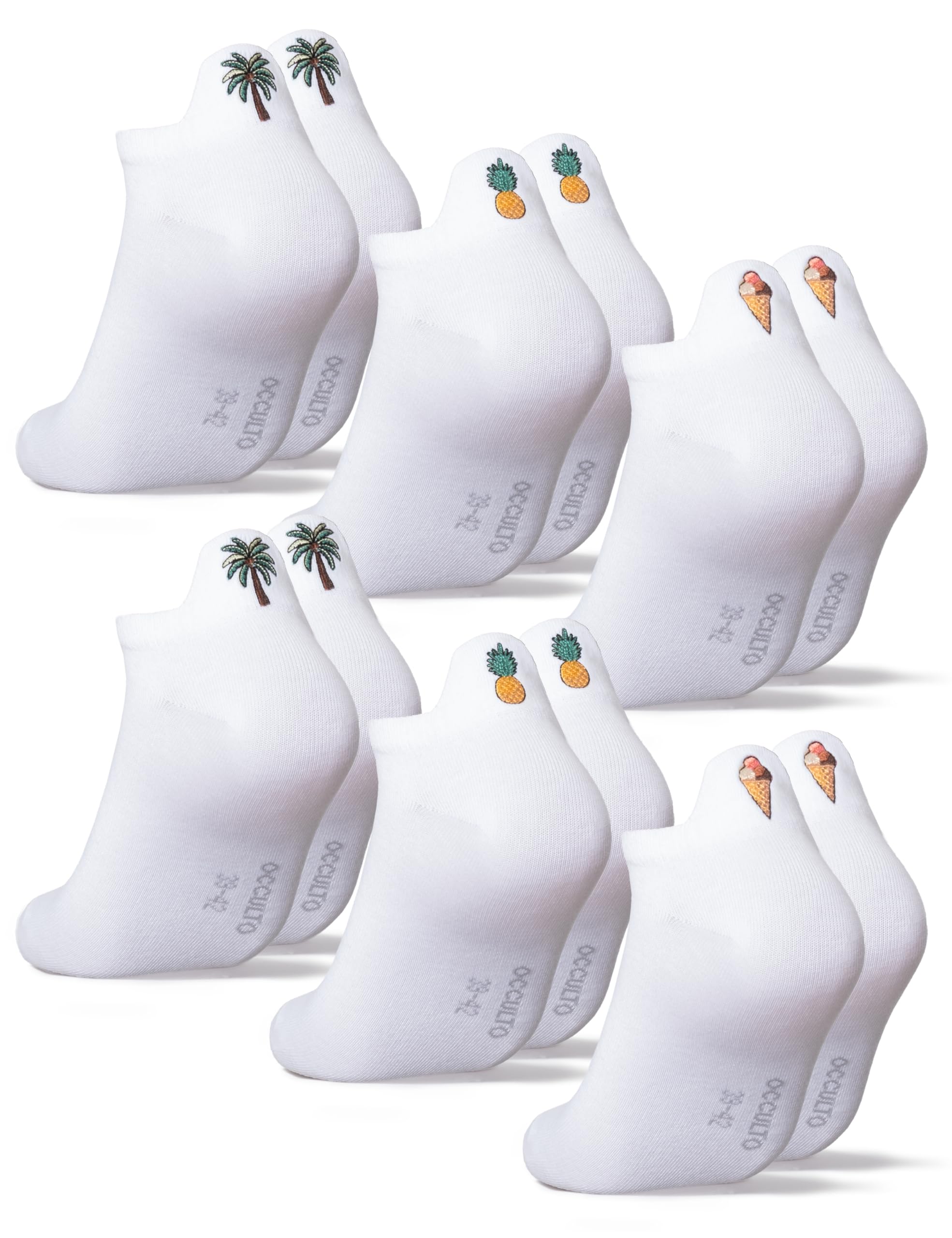 Occulto Damen & Herren Sneaker Socken 3er Pack, 6er Pack (Modell: Luca)