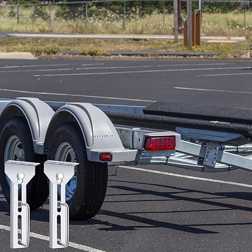 Miniatura 7 de Pelopy Kit de soporte de litera superior de 8 pulgadas, soporte giratorio para remolque de barco, juego de tablas de refuerzo superior con