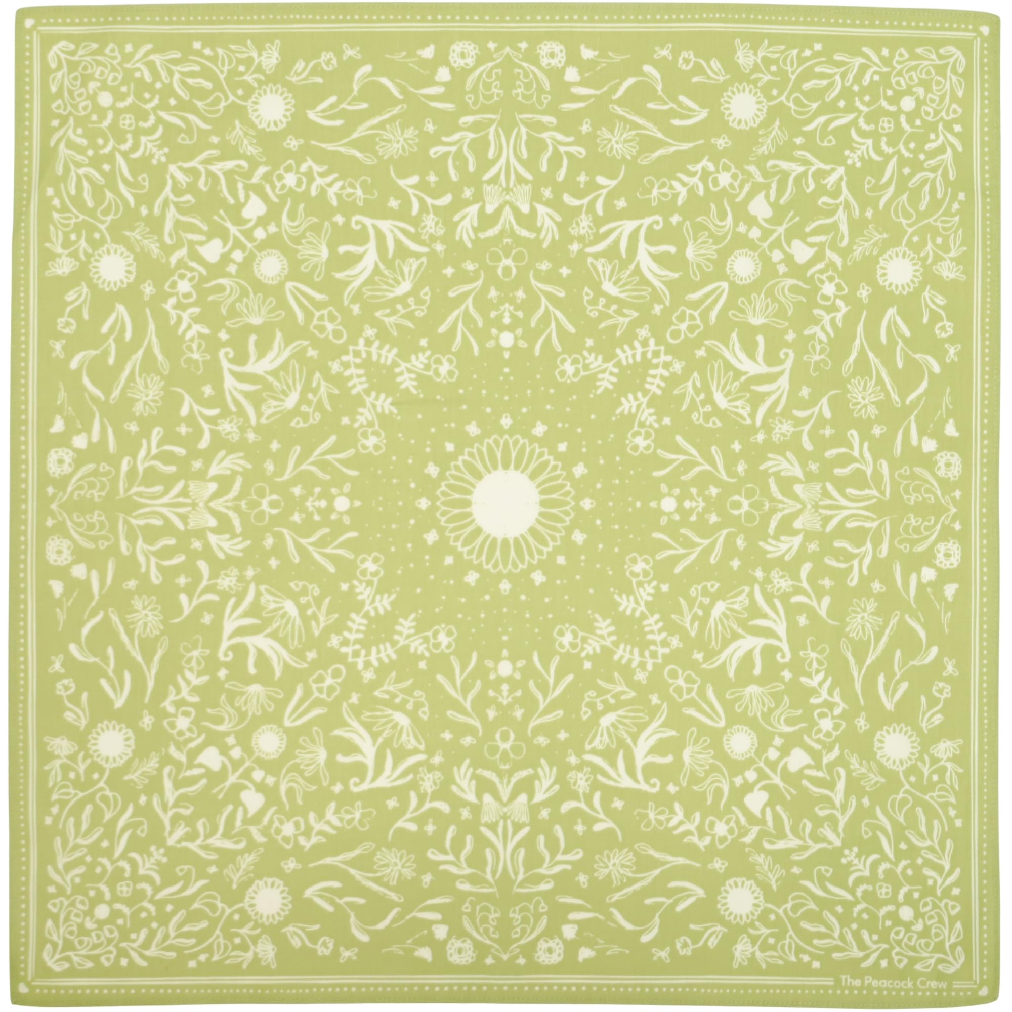 The Peacock Crew Premium Soft Cotton Designer Bandana for Men and Women 22x22 in