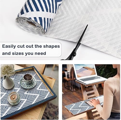 Miniatura 10 de Cohoo Home Revestimiento de cajones y estantes, forros de estantes para gabinetes de cocina para estantes, antideslizantes, no adhesivos, forros de