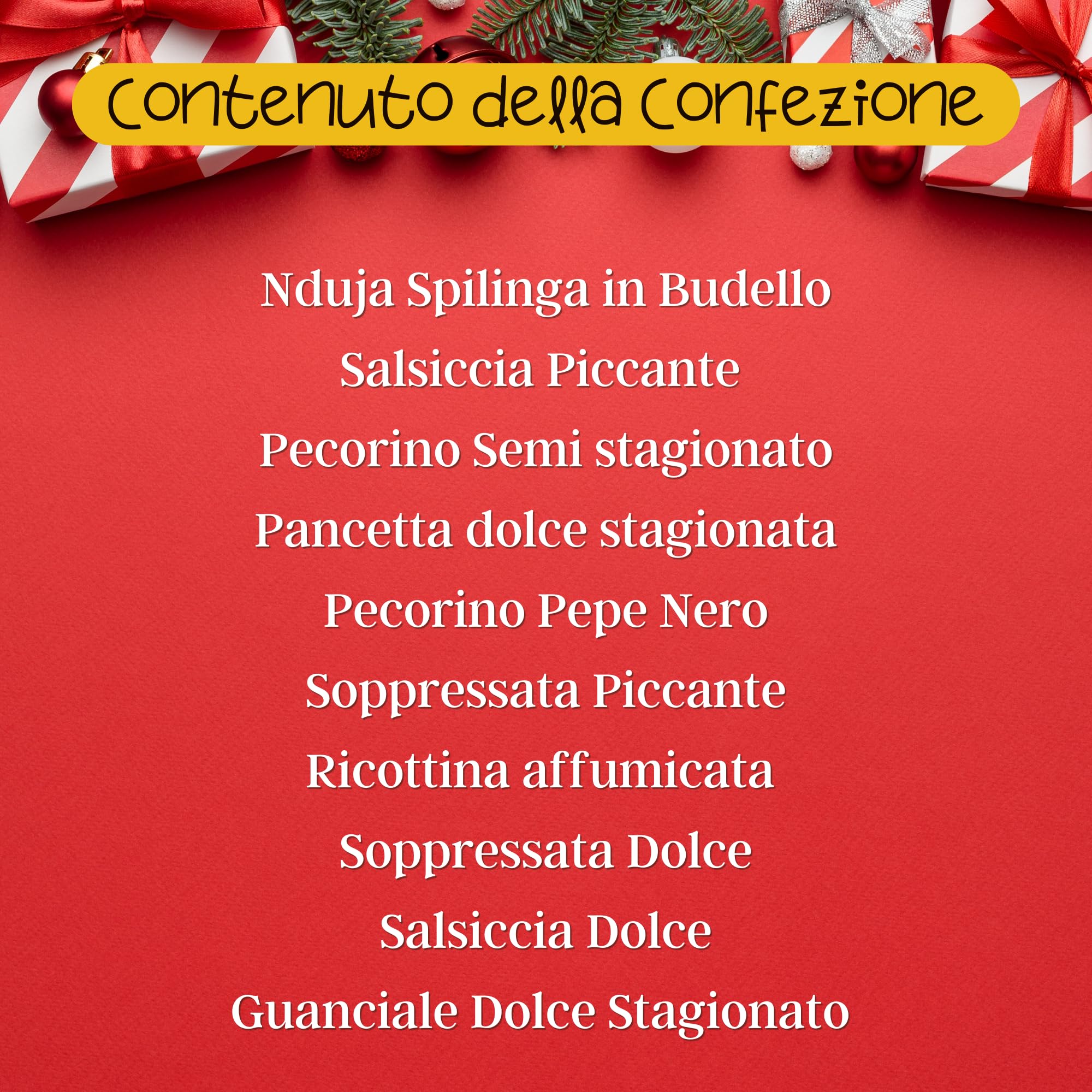Valle del Crati Cestino di Pasqua "Salumi e Formaggi Calabresi" con 10 Prodotti Artigianali | Cesto di Pasqua con Salsiccia, Nduja, Soppressata, Pecorino, Guanciale ed altro | Cestino Pasquale