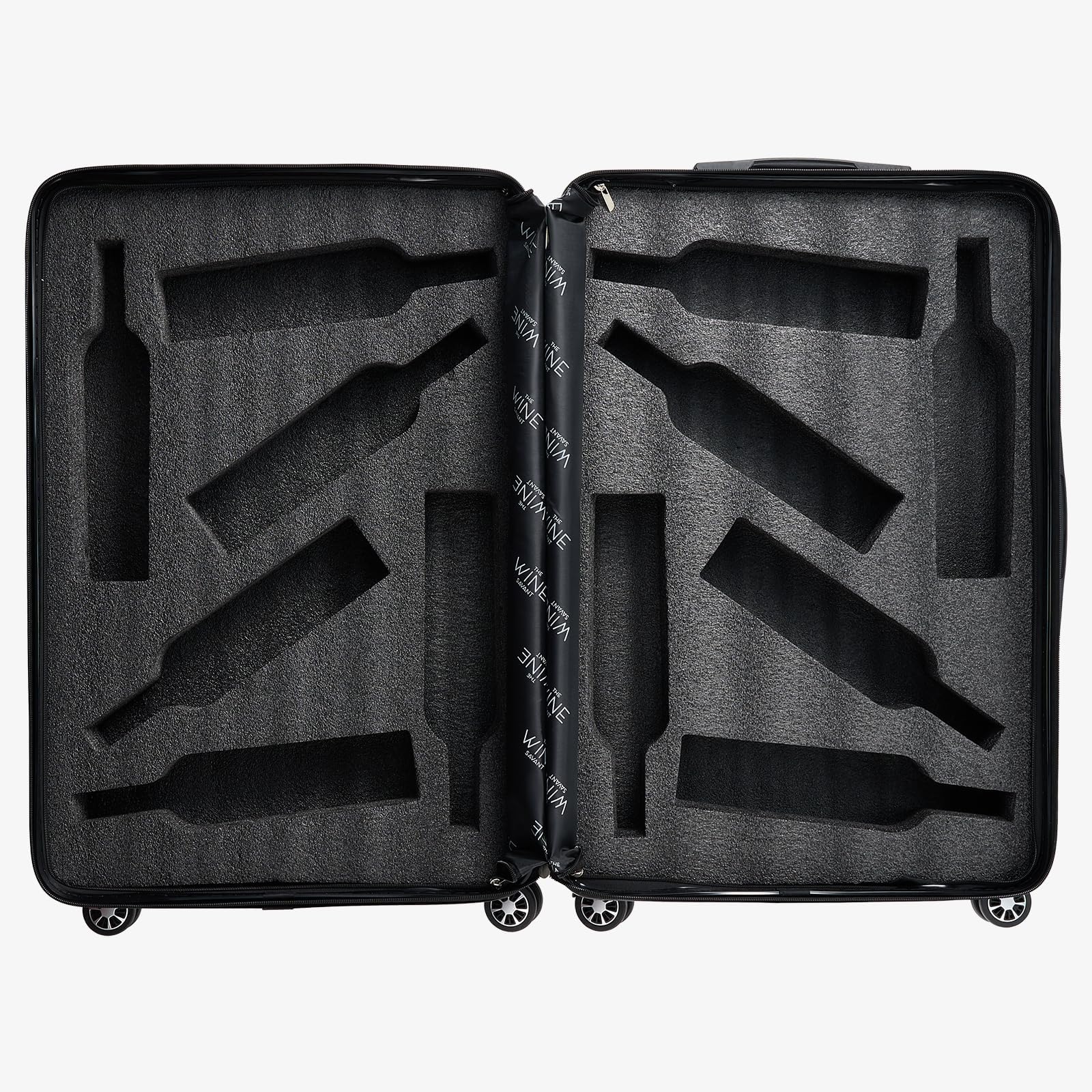 Wine Bottle Suitcase | Holds 12 Standard 750 ML Size Bottles | Universal Airplane Luggage Case, TSA Approved Wheeled Bag For Professionals and Consumers, Gift For Wine Lovers & Connoisseurs (24 IN)