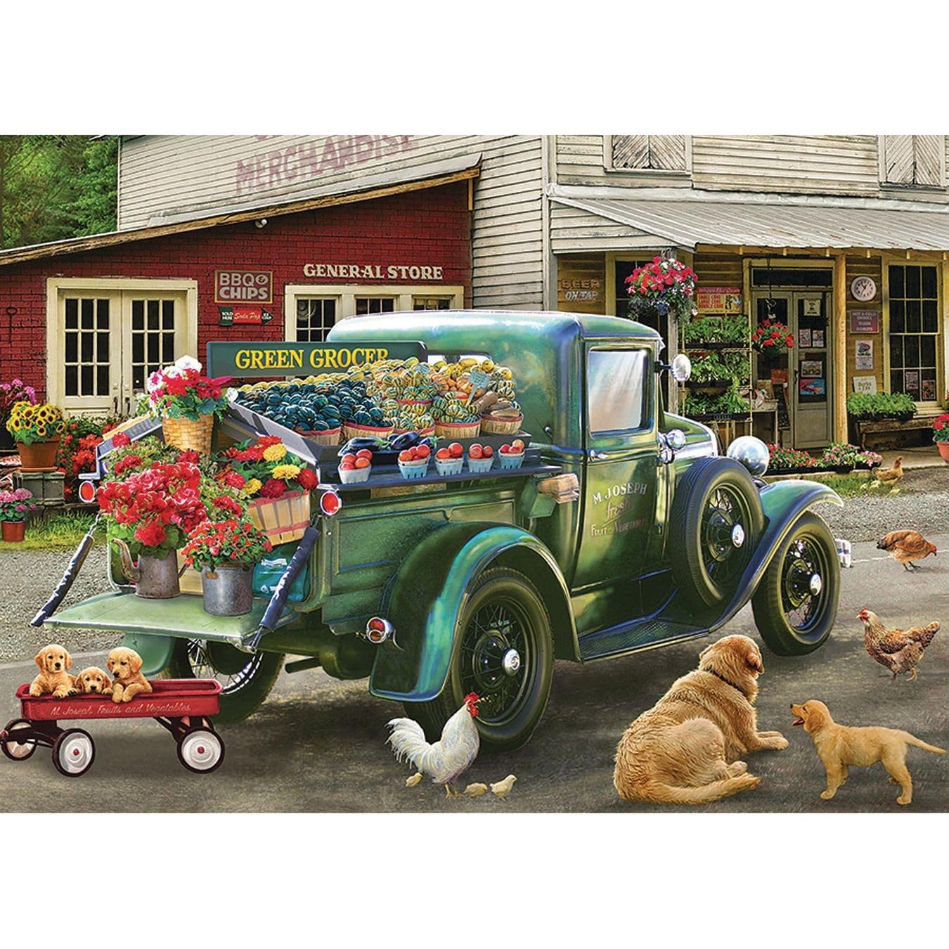 Cobble Hill - 35 Piece Jigsaw Puzzle - Green Grocer - Perfect For Both Older & Younger Puzzlers - Ideal For Travel - Delightful Gift Idea