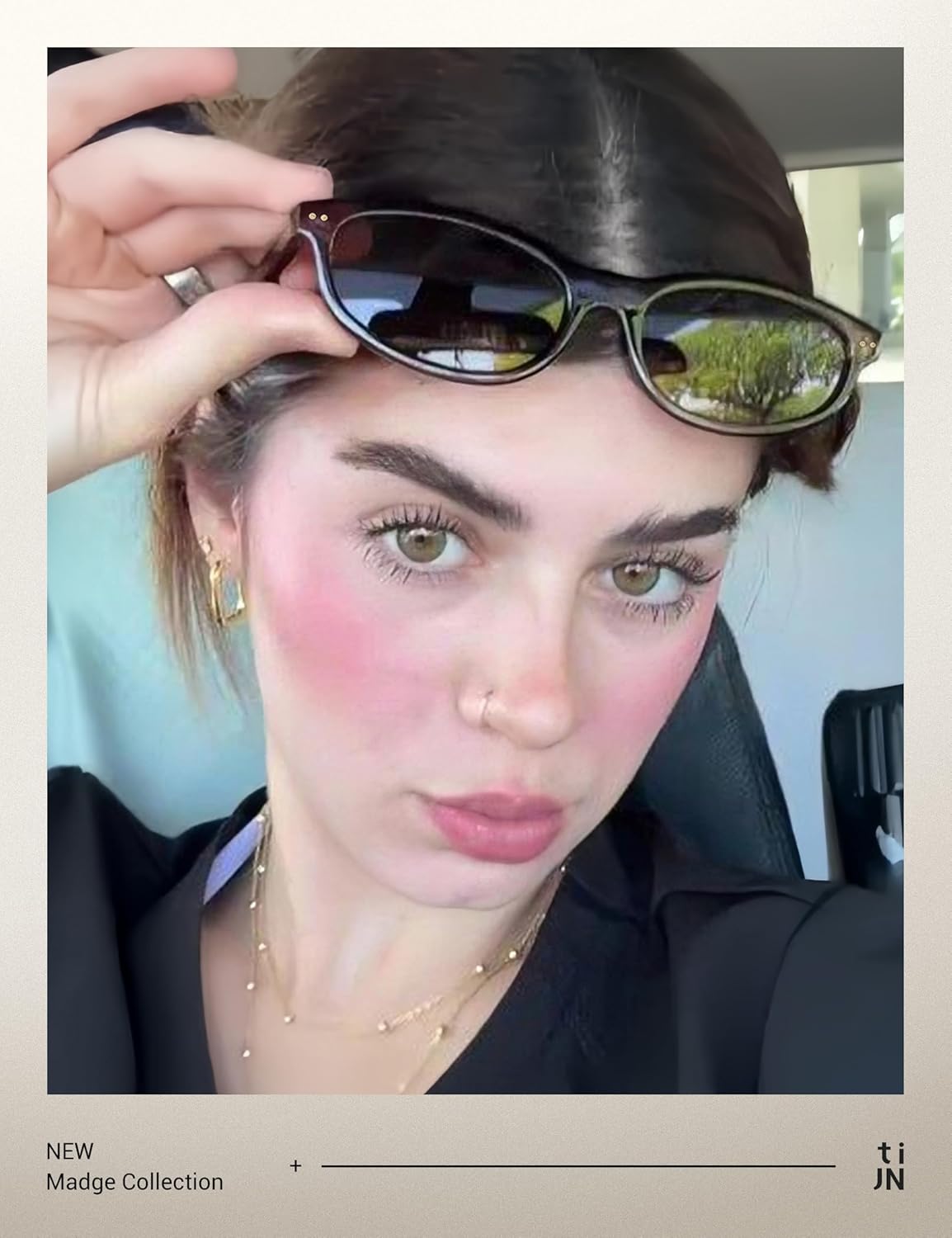 TIJN Small Rectangle Polarized Sunglasses for Women & Men – Cat Eye Retro Slim Square UV400 Shades for Driving & Daily Wear - Image 8