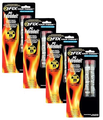 PC Products PC-Fahrenheit Hi-Temp Epoxy Adhesive, 1 oz Stick, 4-Pack, Brown 24546