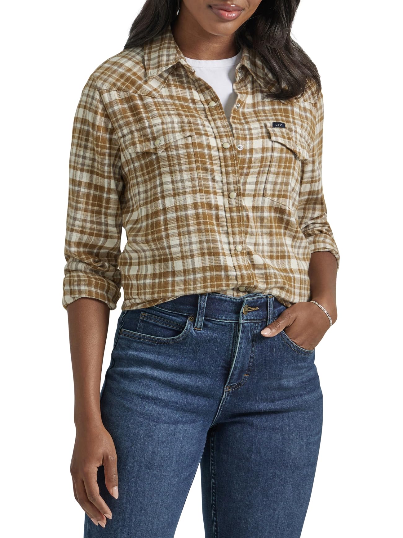 Lee Damen Legendäres Slim Fit Western Snap Shirt Hemd