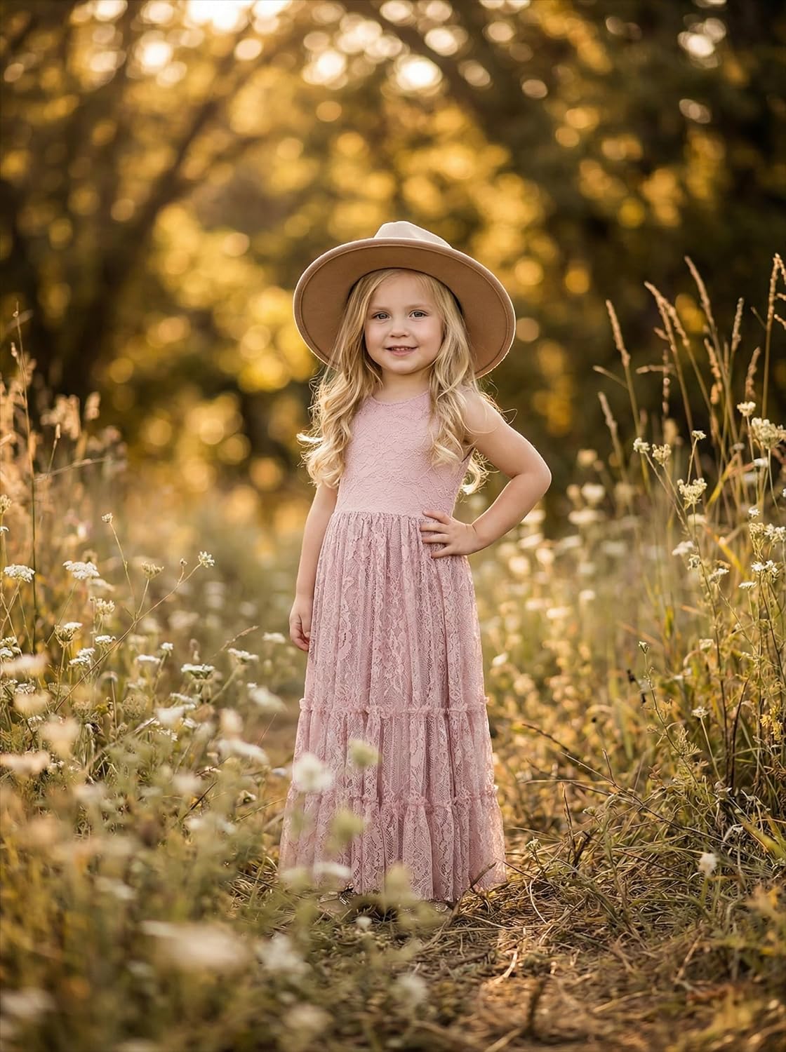 2Bunnies Flower Girl Dress Lace Boho Toddler Dresses Ruffle Girl Dress for Wedding Garden Party Holiday Communion Sleeveless - Image 4