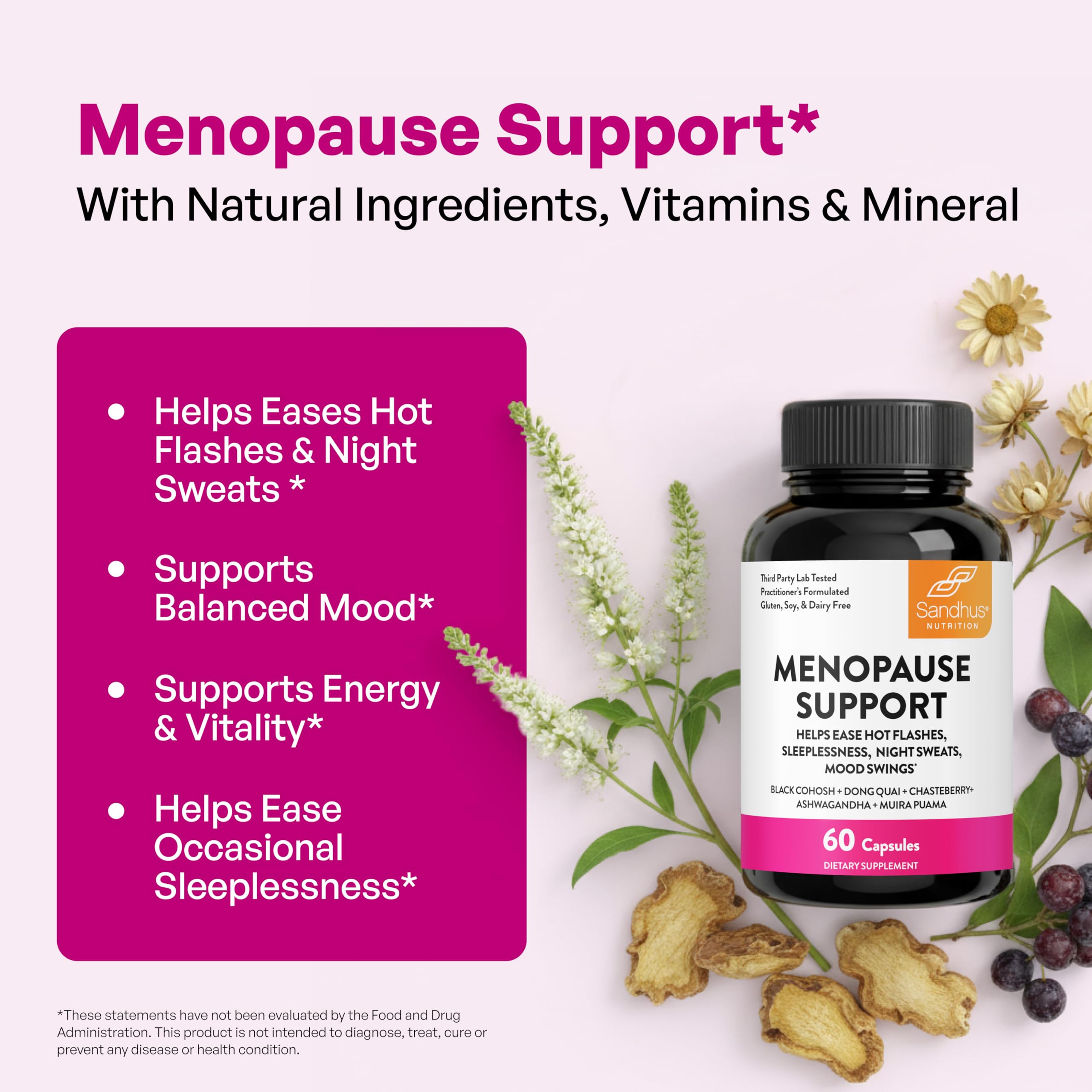 Menopause Support Supplement for Women - For Hot Flashes and Night Sweats — Amazon image 3