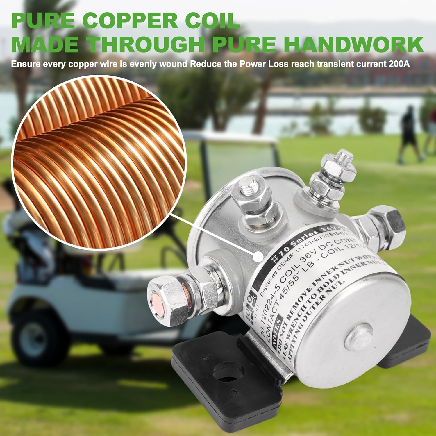 Image showing the nickel-plated housing of the solenoid, indicating dustproof, waterproof, corrosion-resistant, and wear-resistant properties.