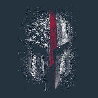 Grunt Style Red Line Spartan Men's T-Shirt