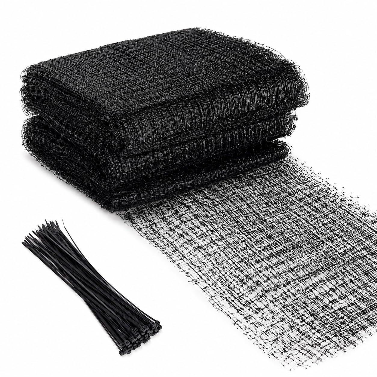Bird Protection net for Berry Bushes, Bird net 10mm mesh Size, Crop Protection net for Fruit Trees and Vegetables, Black Garden net with 30 Cable Ties Deer Fence Netting, 13x33FT (4x10M)-image-41
