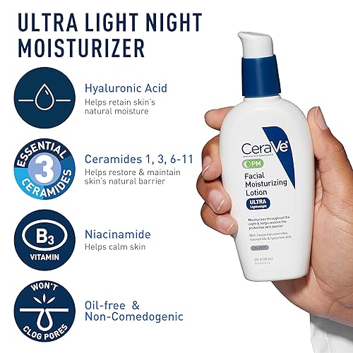 Miniatura 5 de CeraVe AM - Hidratante facial con SPF, PM hidratante facial y lavado facial hidratante rutina de cuidado de la piel para mañana y noche | Artículos