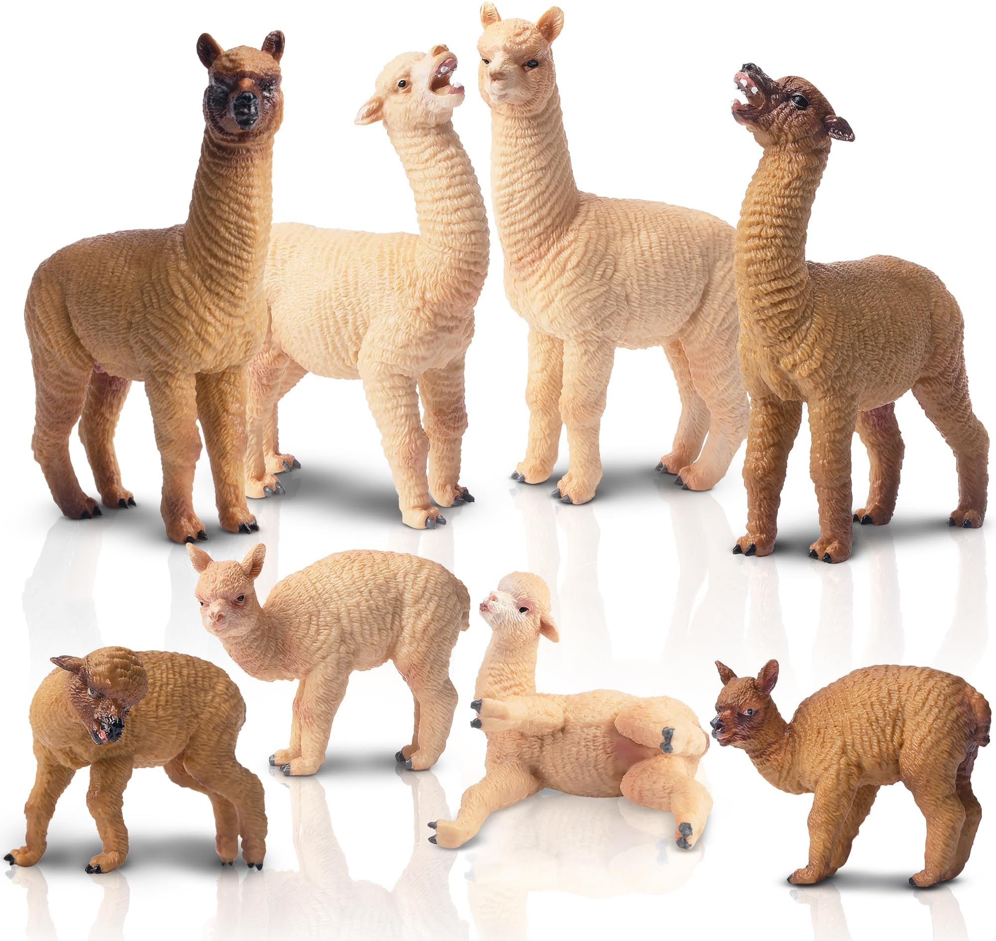 TOYMANY 動物フィギュア 8PCS農場動物フィギュアセット リアルな動物模型