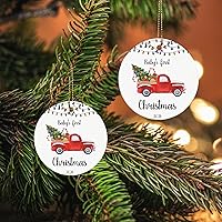 Vista 6 de Adorno para la primera Navidad del bebé 2025, adorno de mi primera Navidad 2025, adornos de Navidad para bebés de 2.9 pulgadas, decoración colgante