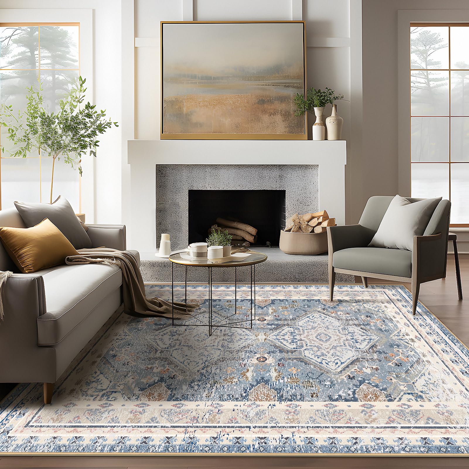 44.5×101 \"Play with ” ViNTAGE RUG Amazon.com: Puino 9x12 Washable Vintage Rug: Oriental Rugs