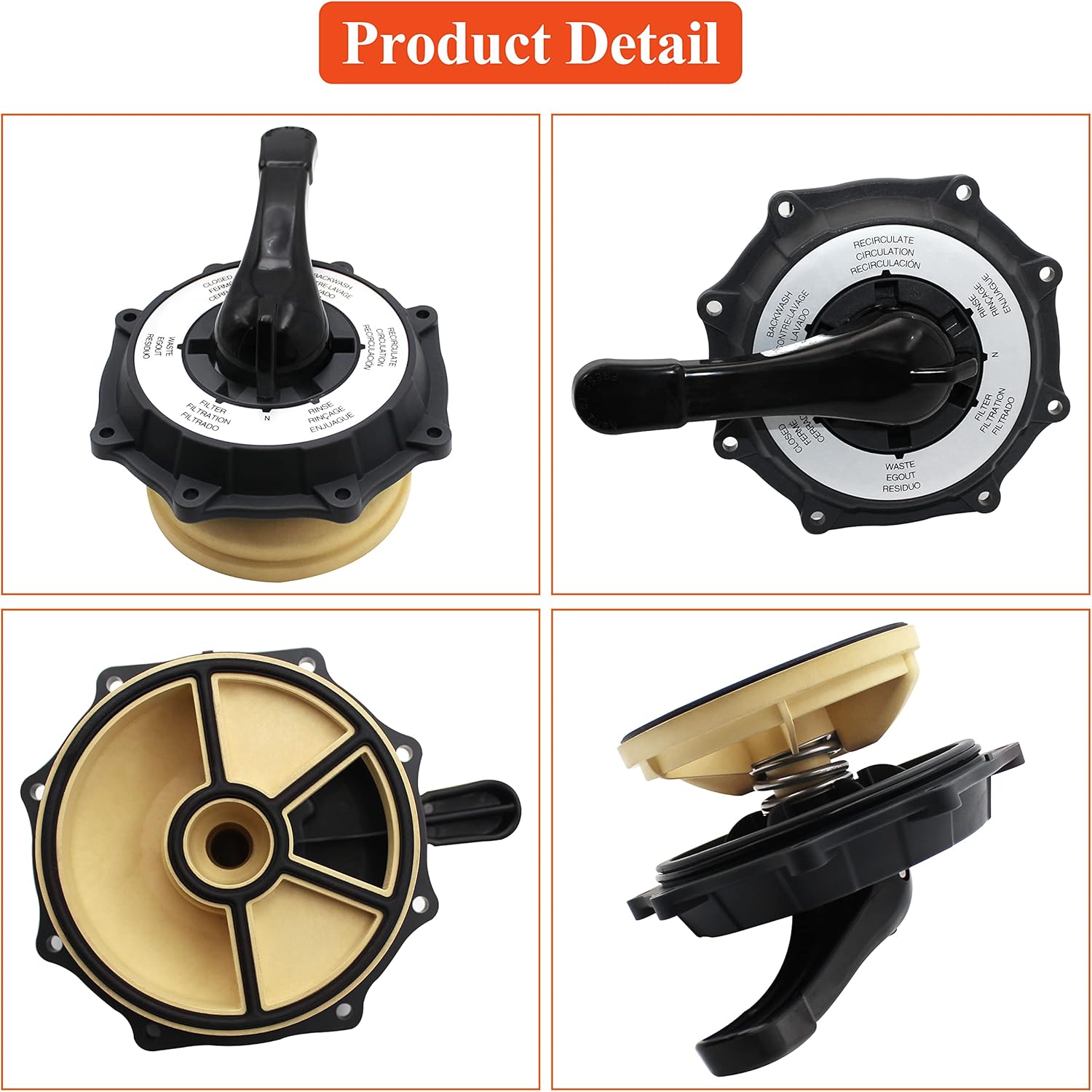 Key Cover and Handle Assembly Compatible with INTEX 26645EG SX2100 Krystal Clear Sand Filter Pump