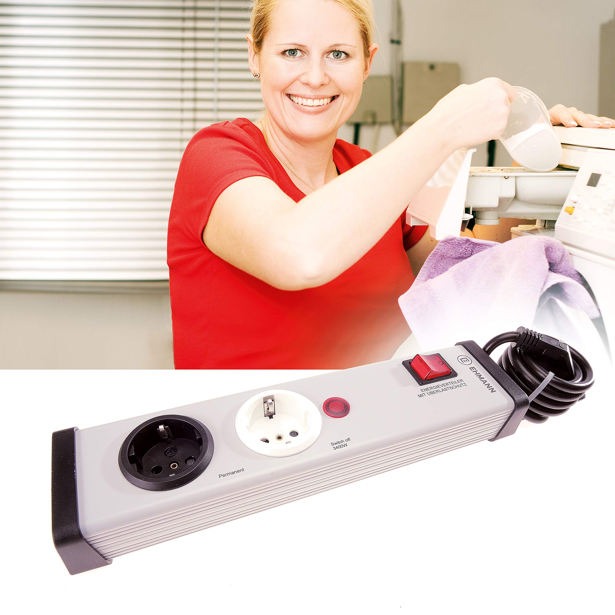 Ehmann Multiprise Universelle 0201x02052300 Avec Interrupteur, 5