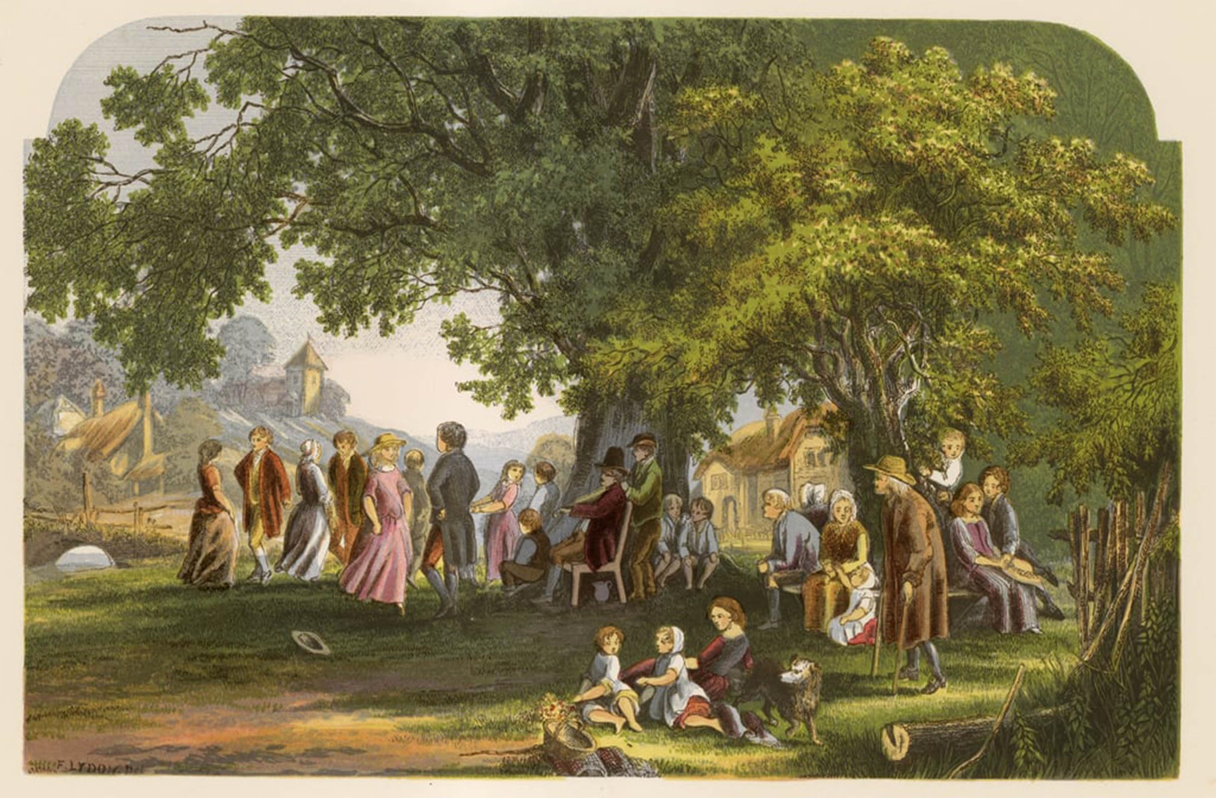 POSTERIIk Vintage Print Pop Art Landscape Artwork Illustration for Goldsmith's the Deserted Village by Alexander Lydon Art Prints for Office Home Decor 60x90cm