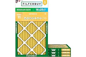 Filterbuy MERV 11 Allergen Defense 16x25x1 Furnace Filter
