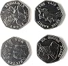 UK 50 pence 2017 Beatrix Potter 50p Set